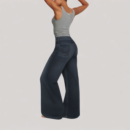 Vintage Dark Blue High Waisted Jeans