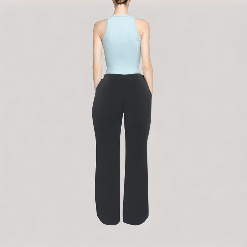 Solid Color Comfort Straight Leg Casual Pants