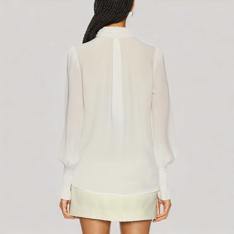 Simple Petal Sleeve Shirt