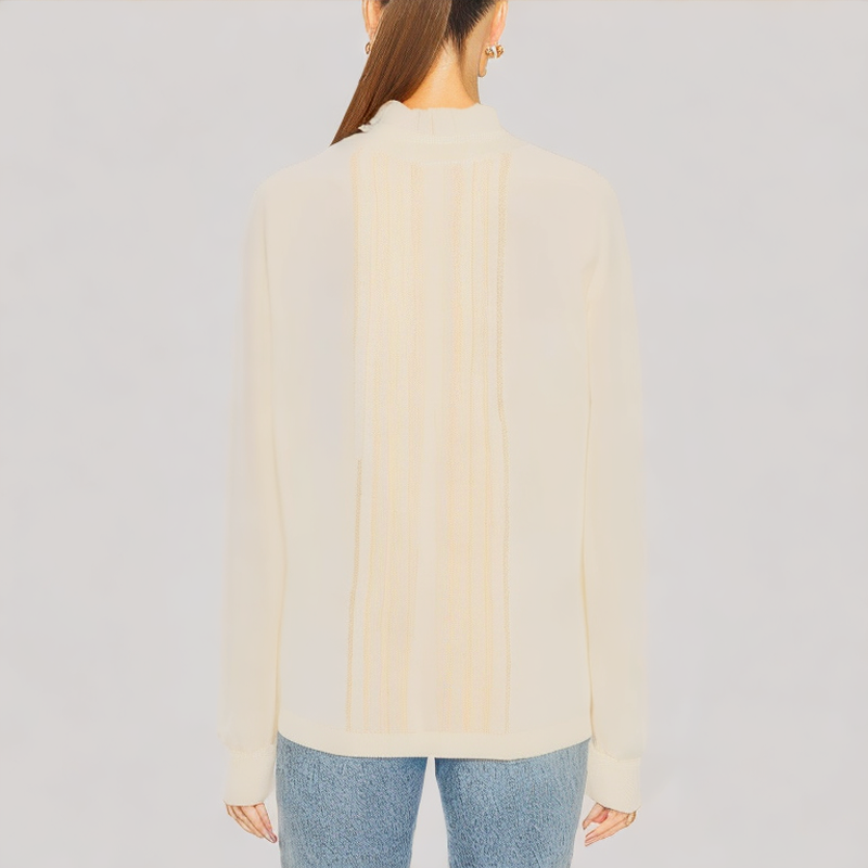 Accordion Pleated Long Sleeved Shirt