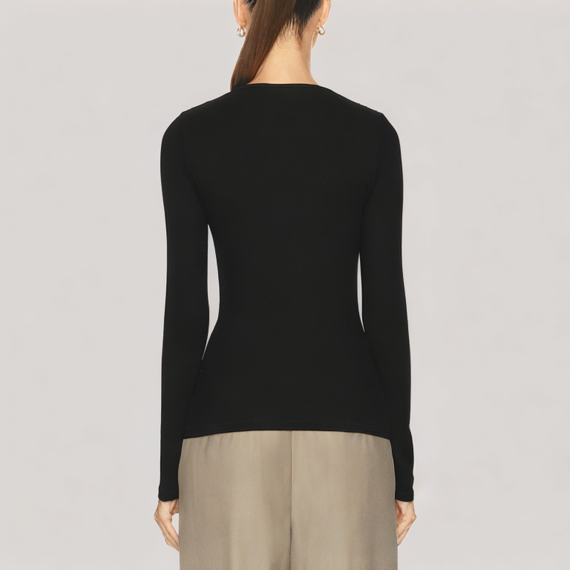 Lace Bow Long Sleeved Top