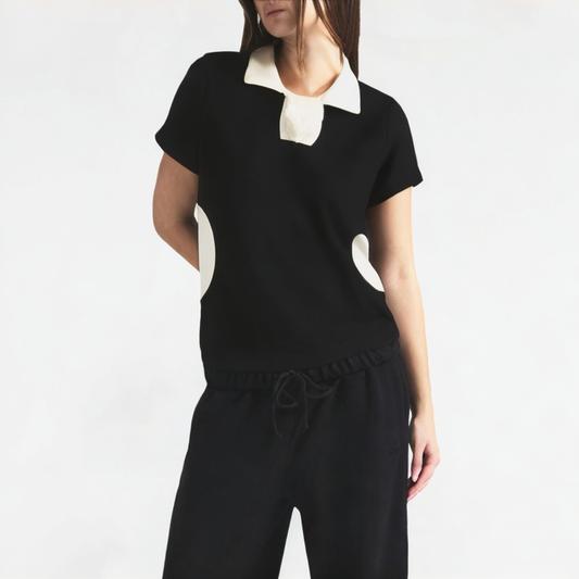 Designer Polo Collar Tie Short Sleeves