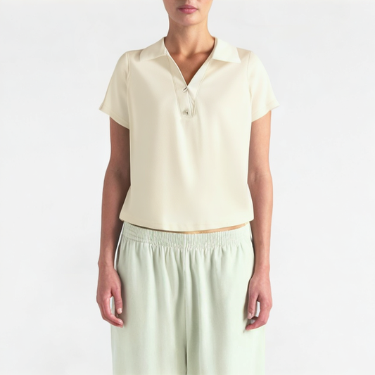 Summer Slim V-Neck Short Sleeves