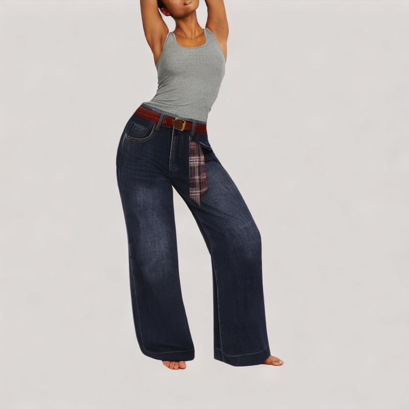 Blue Gray High Waisted Jeans