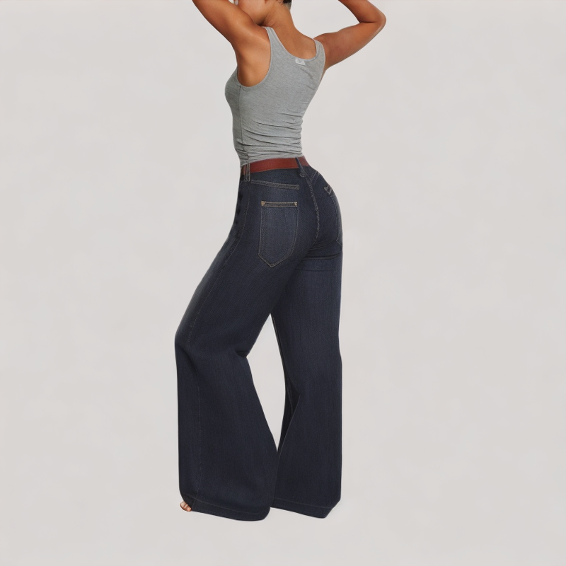 Blue Gray High Waisted Jeans