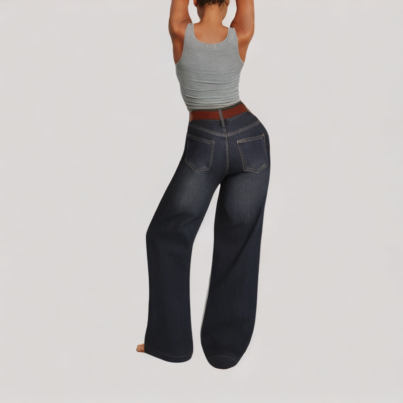 Blue Gray High Waisted Jeans