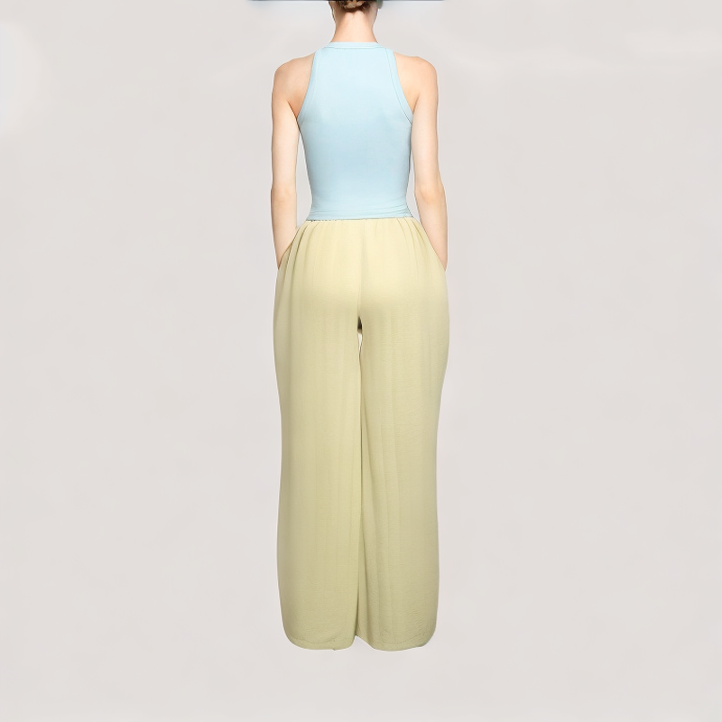 Solid Color Drape Casual Pants