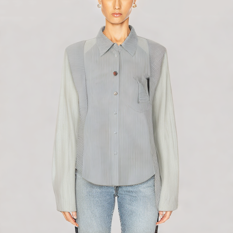 Versatile Casual Striped Long Sleeve Shirt