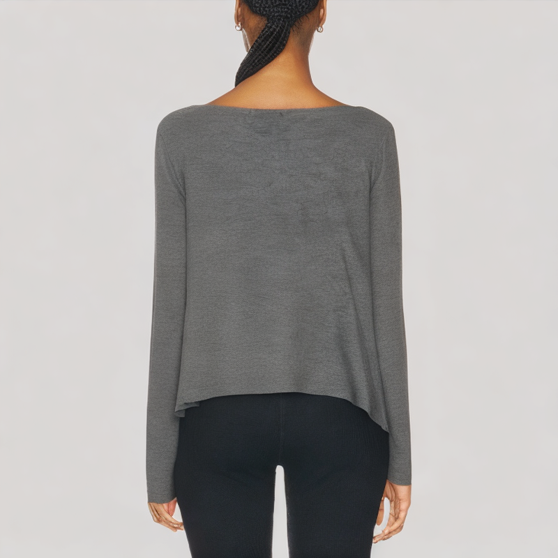 Stylish Swing Neck Long Sleeved Top