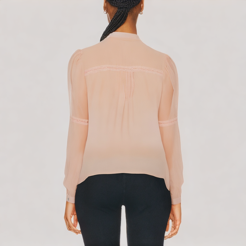 Loose And Versatile Pleated Long Sleeved Top